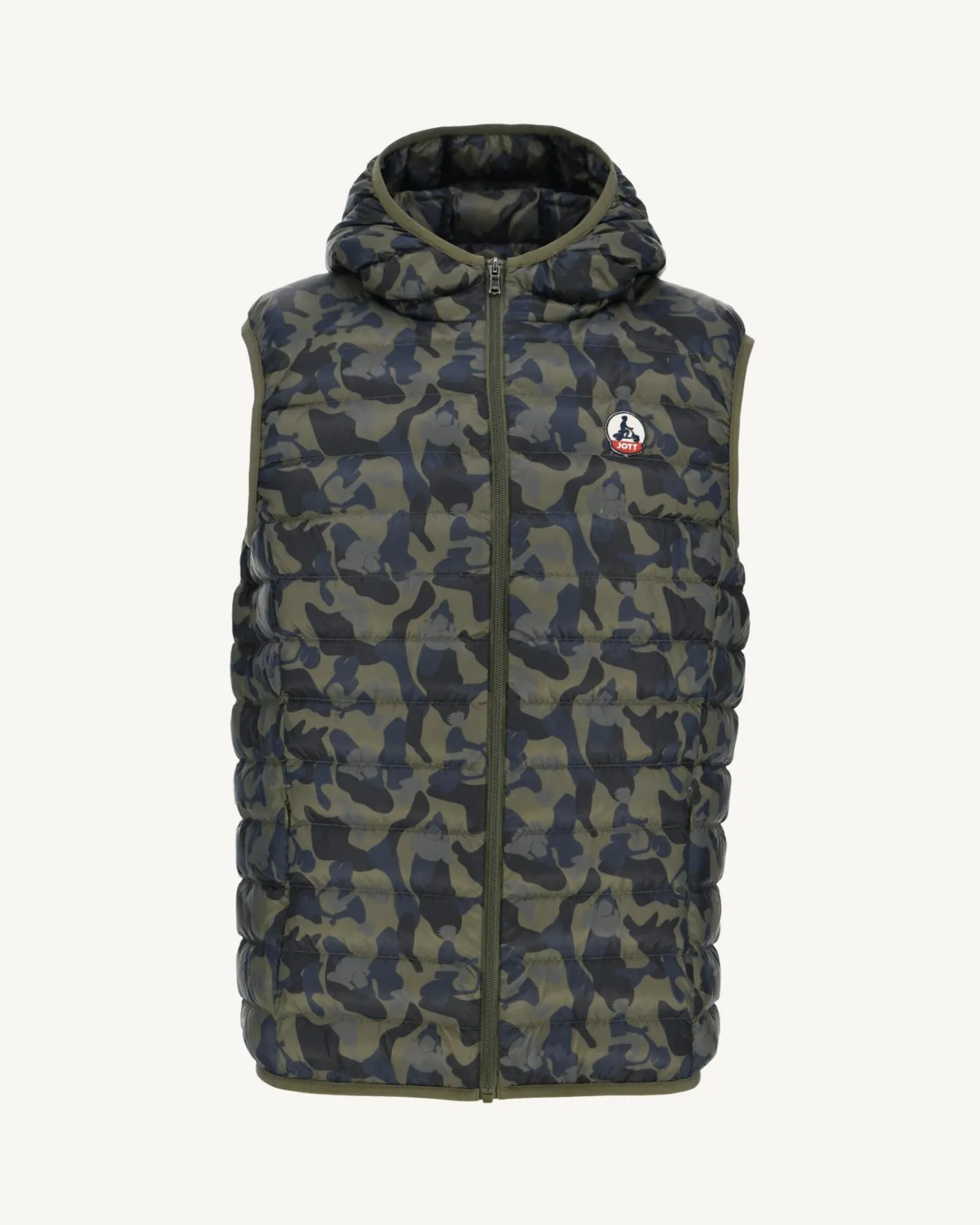 Donzen Jassen & Jacks-JOTT Doudoune Sans Manches A Capuche Print Militaire Pat 277 Print Militaire