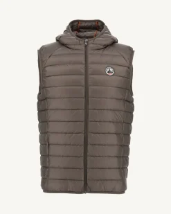 Donzen Jassen & Jacks-JOTT Doudoune Sans Manches A Capuche Taupe Pat 808 Taupe