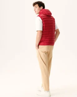 Donzen Jassen & Jacks-JOTT Doudoune Sans Manches A Capuche Rouge Pat 300 Red