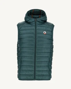 Donzen Jassen & Jacks-JOTT Doudoune Sans Manches A Capuche Vert Fonce Pat 203 Vert Fonce