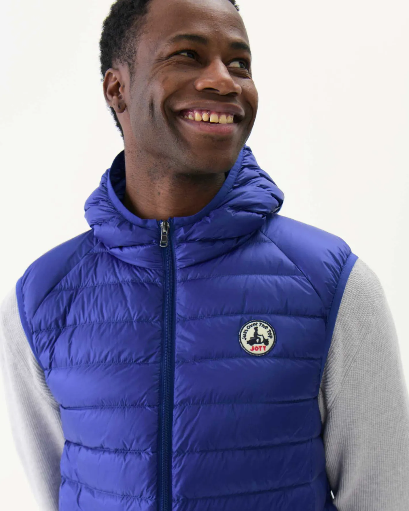 Donzen Jassen & Jacks-JOTT Doudoune Sans Manches A Capuche Dark Denim Pat 195 Dark Denim