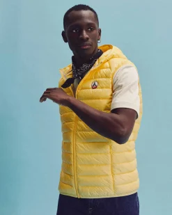 Donzen Jassen & Jacks-JOTT Doudoune Sans Manches A Capuche Jaune Clair Pat 627 Soft Yellow