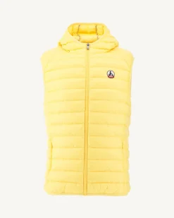 Donzen Jassen & Jacks-JOTT Doudoune Sans Manches A Capuche Jaune Clair Pat 627 Soft Yellow