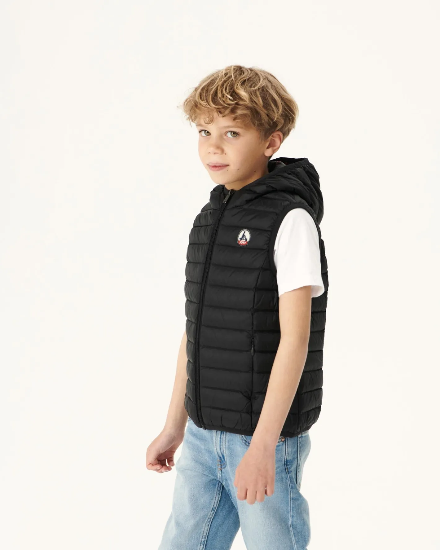 Donzen Jassen-JOTT Doudoune Sans Manches Enfant Noir Djam 999 Black