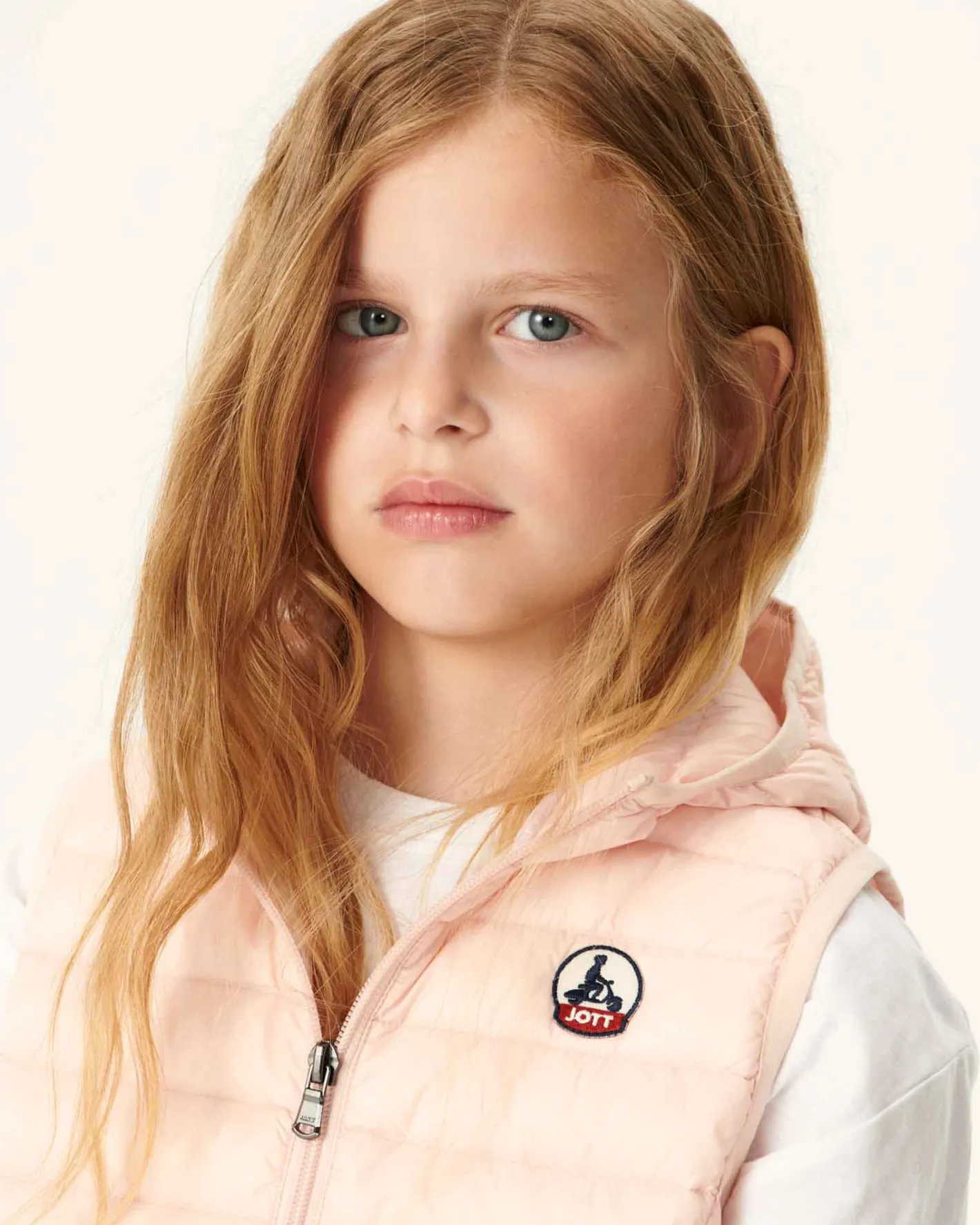 Donzen Jassen-JOTT Doudoune Sans Manches Enfant Rose Clair Djam 463 Soft Pink