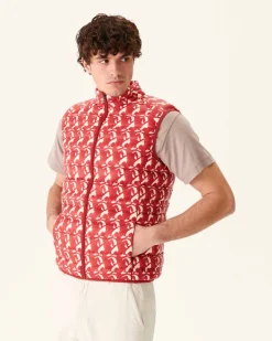 Donzen Jassen & Jacks-JOTT Doudoune Sans Manches Monogram Rouge Vif Tom 3181 Monogram Fire Red