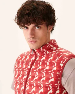 Donzen Jassen & Jacks-JOTT Doudoune Sans Manches Monogram Rouge Vif Tom 3181 Monogram Fire Red