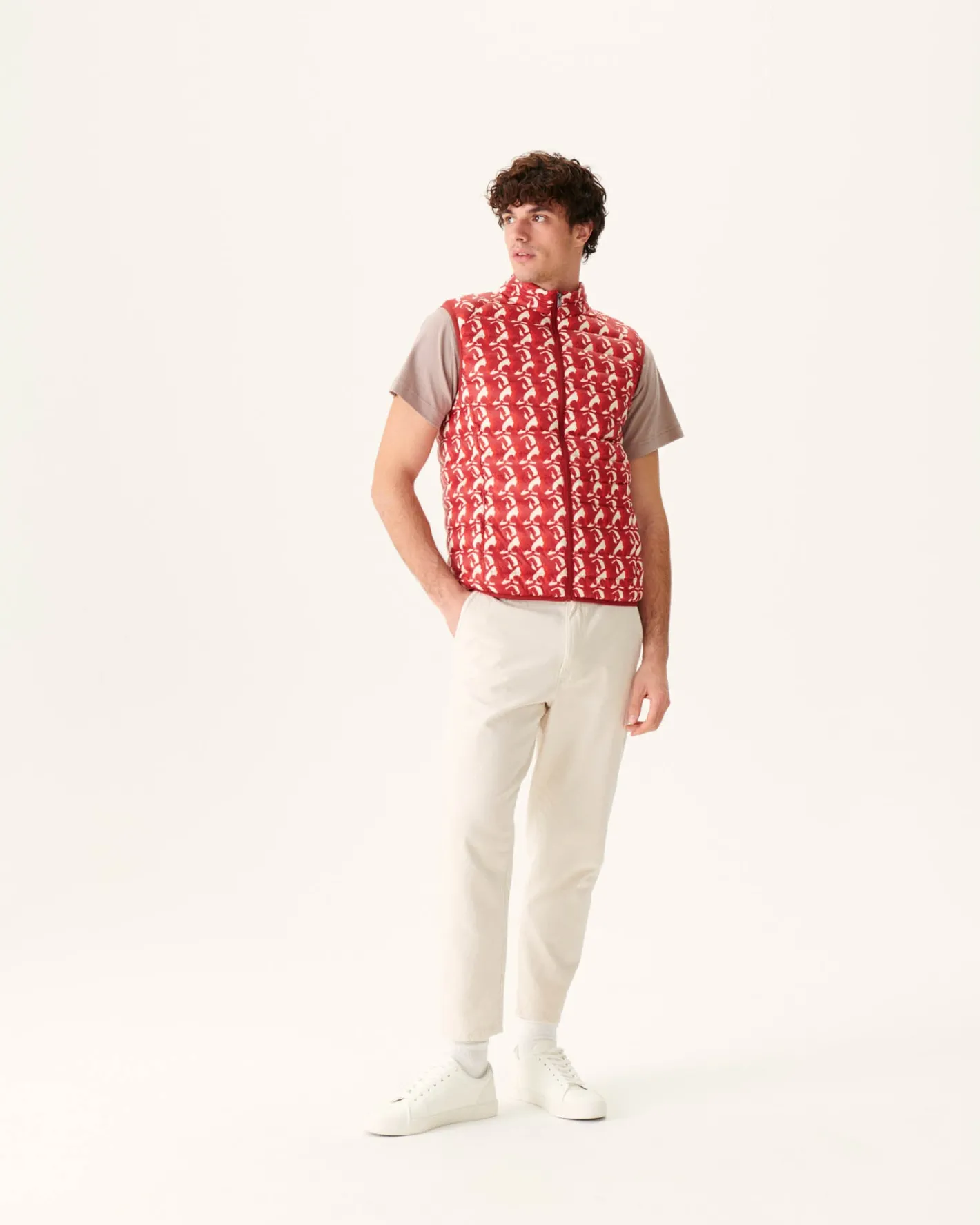 Donzen Jassen & Jacks-JOTT Doudoune Sans Manches Monogram Rouge Vif Tom 3181 Monogram Fire Red