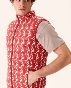 Donzen Jassen & Jacks-JOTT Doudoune Sans Manches Monogram Rouge Vif Tom 3181 Monogram Fire Red