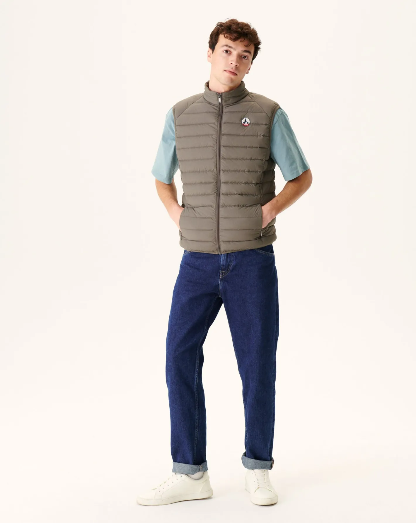 Donzen Jassen & Jacks-JOTT Doudoune Sans Manches Stretch Taupe Arafo 808 Taupe