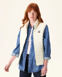 Donzen Jassen & Jacks-JOTT Doudoune Sans Manches Stretch Ecru Grenada 895 Off-White