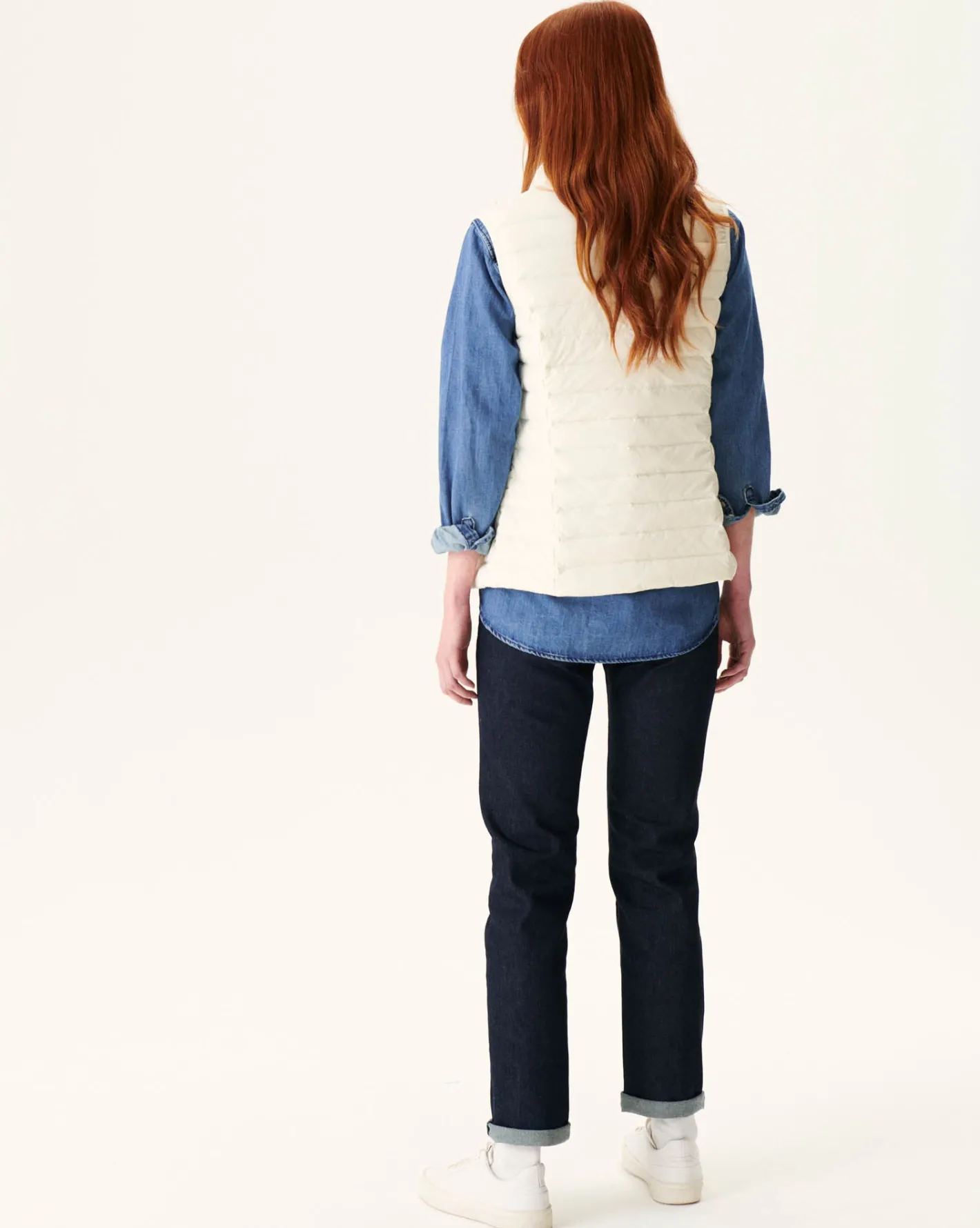 Donzen Jassen & Jacks-JOTT Doudoune Sans Manches Stretch Ecru Grenada 895 Off-White