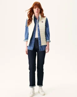Donzen Jassen & Jacks-JOTT Doudoune Sans Manches Stretch Ecru Grenada 895 Off-White