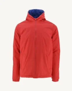 Donzen Jassen & Jacks-JOTT Doudoune Ultralight Reversible A Capuche Rouge Vif/Dark Denim Vigo 3180 Fire Red/Dark Denim