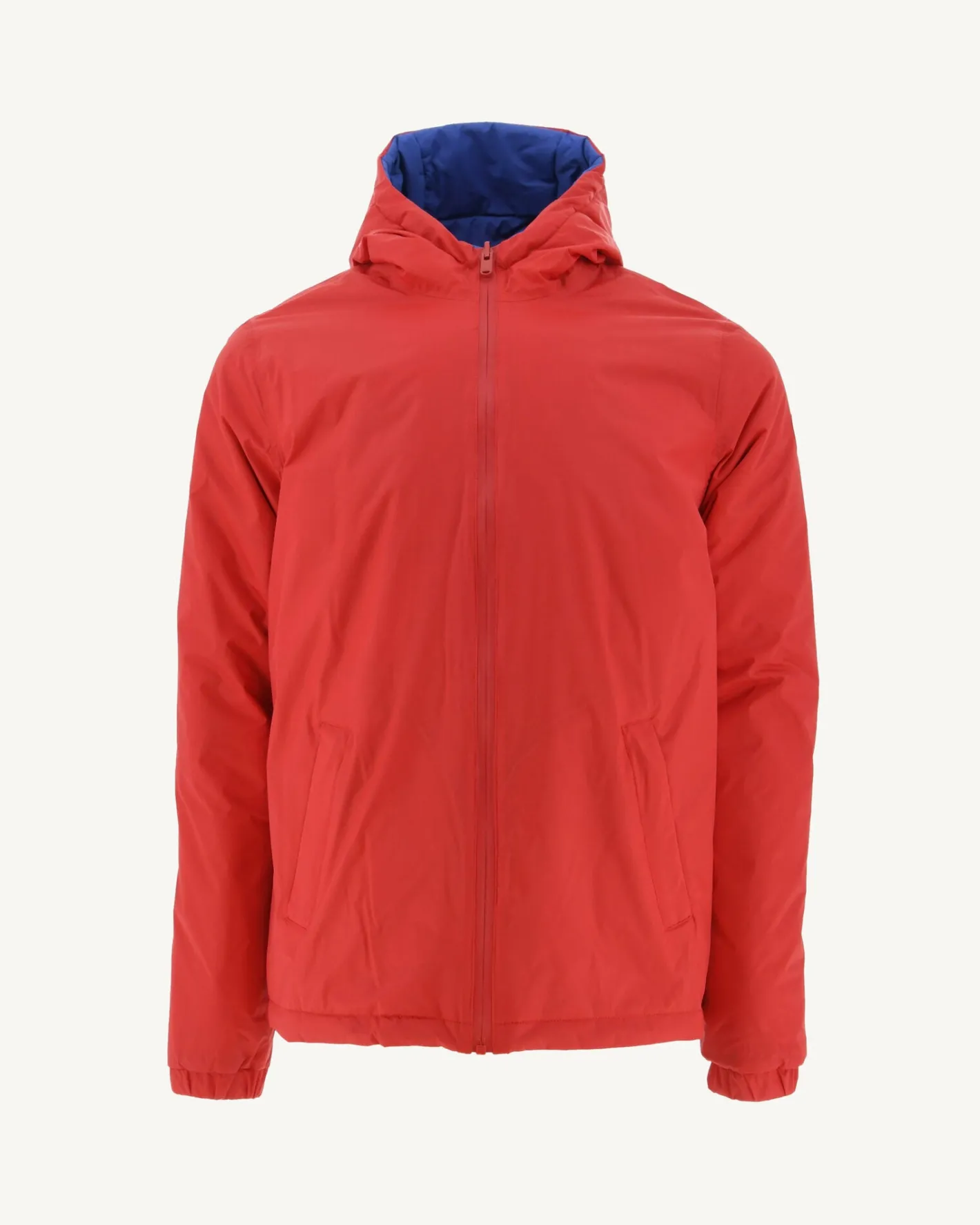 Donzen Jassen & Jacks-JOTT Doudoune Ultralight Reversible A Capuche Rouge Vif/Dark Denim Vigo 3180 Fire Red/Dark Denim