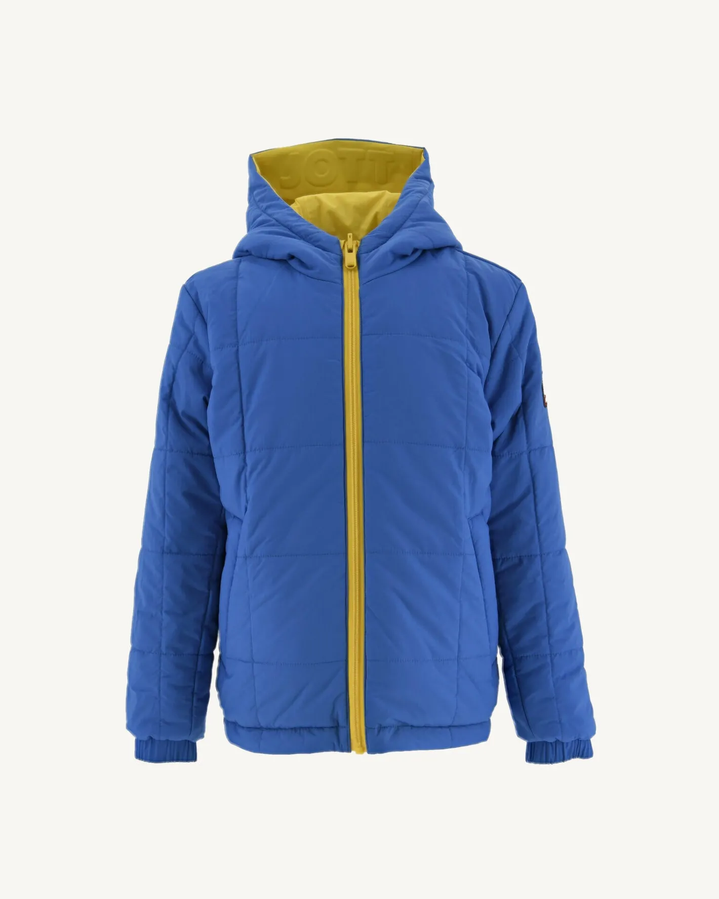 Donzen Jassen-JOTT Doudoune Ultralight Reversible A Capuche Citron/Azur Enfant Rosso 6310 Lemon/Azure