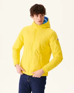 Donzen Jassen & Jacks-JOTT Doudoune Ultralight Reversible A Capuche Citron/Azur Vigo 6310 Lemon/Azure
