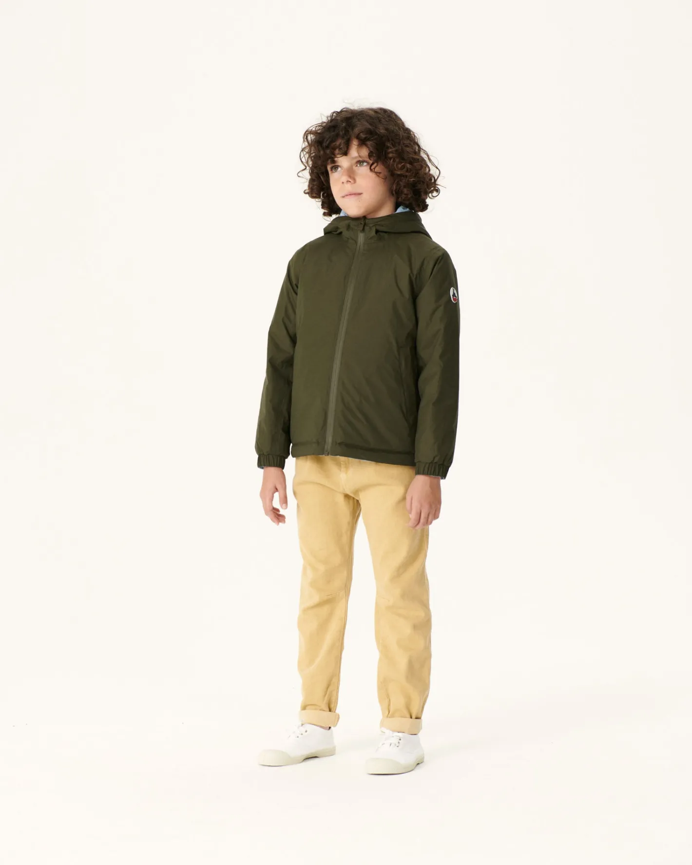 Donzen Jassen-JOTT Doudoune Ultralight Reversible A Capuche Army/Bleu Clair Enfant Rosso 2551 Army/Soft Blue