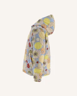 Donzen Jassen-JOTT Doudoune Ultralight Reversible A Capuche Ecru/Bohemian Bleu Enfant Ros 8953 Off-White/Bohemian Blue