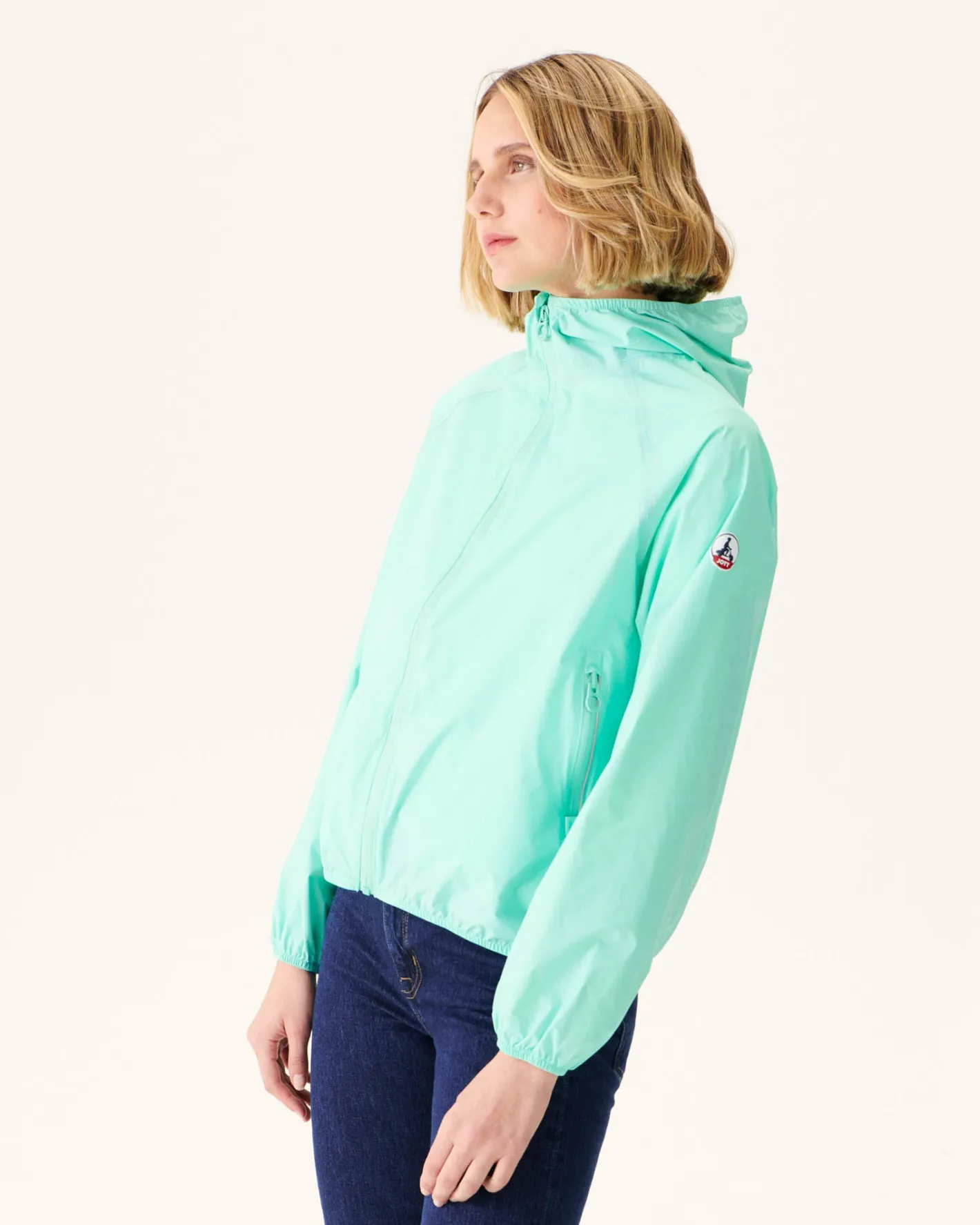 Donzen Jassen & Jacks-JOTT Impermeable A Capuche Menthe Pastel Singapore 500 Pastel Mint