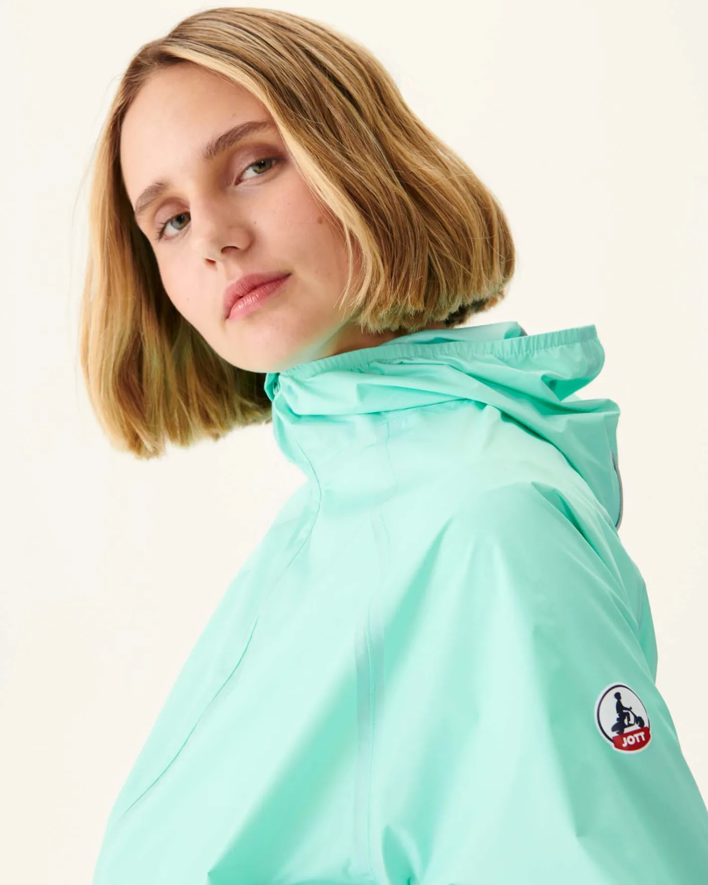 Donzen Jassen & Jacks-JOTT Impermeable A Capuche Menthe Pastel Singapore 500 Pastel Mint