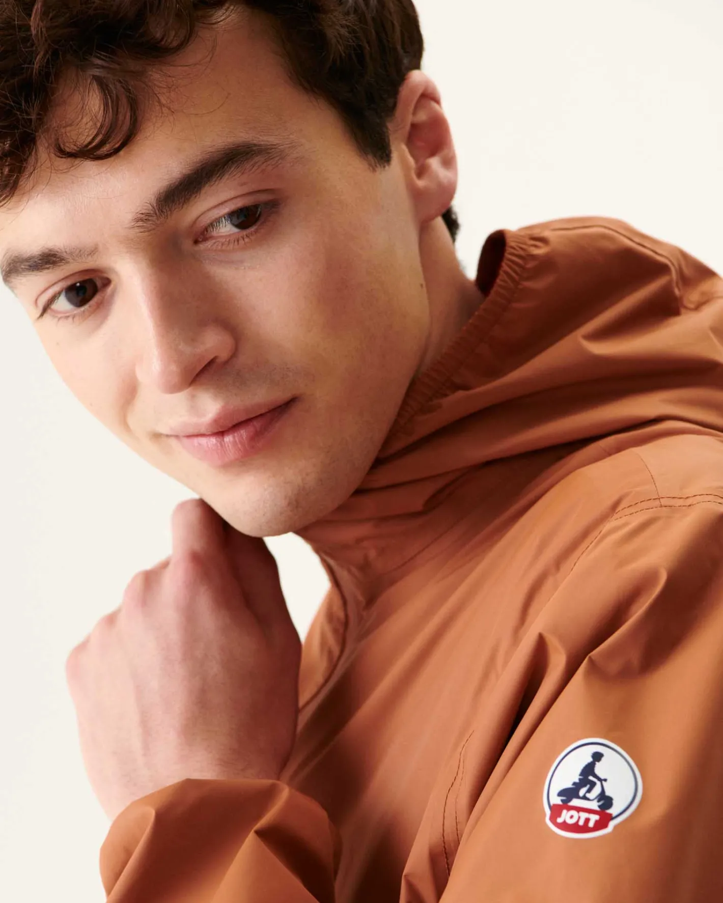 Donzen Jassen & Jacks-JOTT Impermeable A Capuche Paquetable Camel Manille 839 Camel