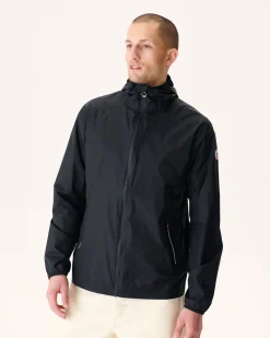 Donzen Jassen & Jacks-JOTT Impermeable A Capuche Paquetable Noir Manille 999 Black
