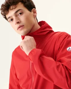 Donzen Jassen & Jacks-JOTT Impermeable A Capuche Paquetable Rouge Vif Manille 318 Fire Red