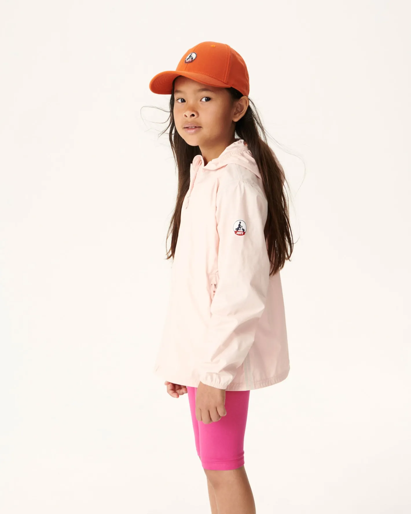 Donzen Jassen-JOTT Impermeable A Capuche Rose Clair Enfant Madeira 463 Soft Pink