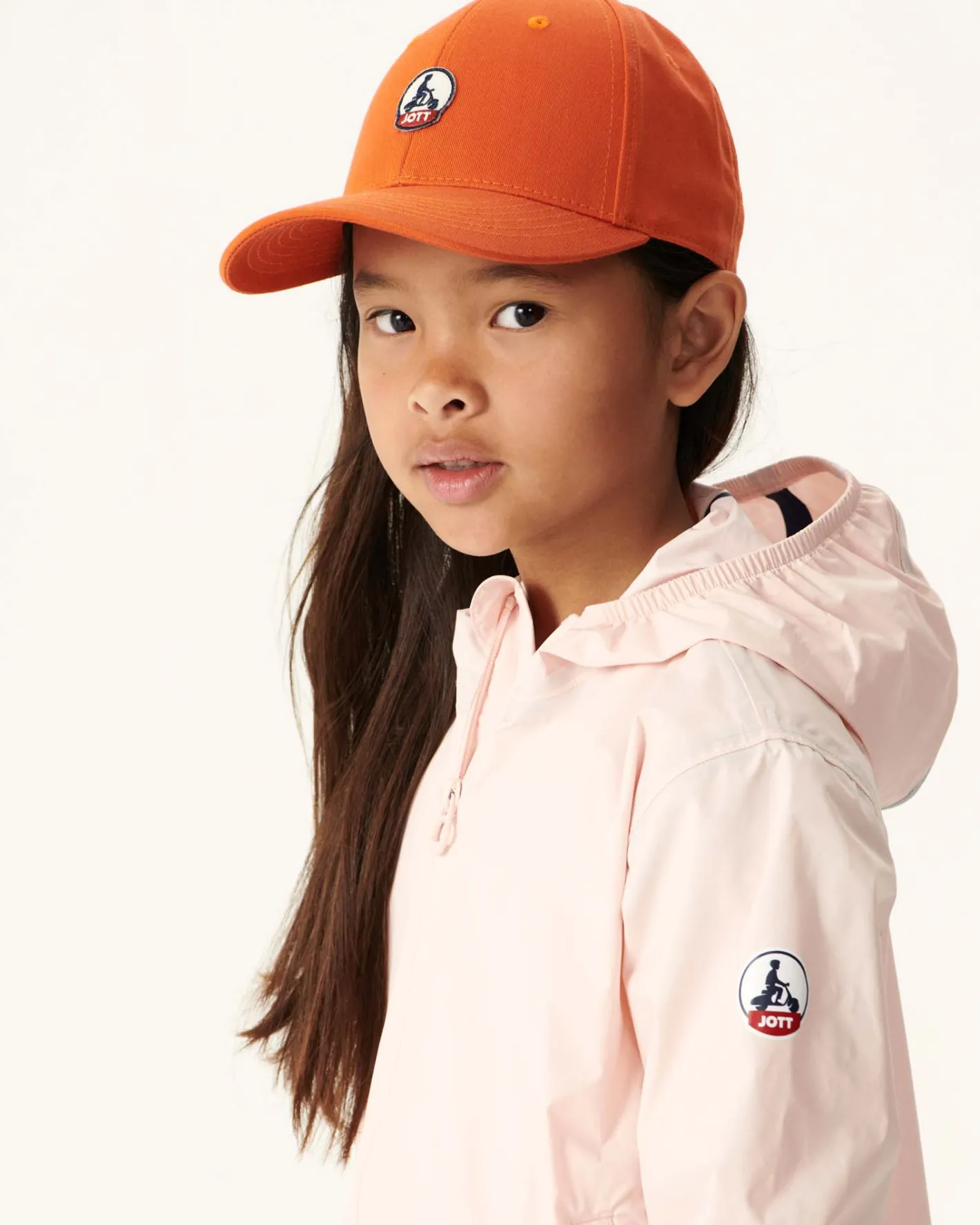 Donzen Jassen-JOTT Impermeable A Capuche Rose Clair Enfant Madeira 463 Soft Pink
