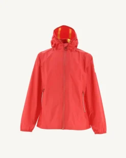 Donzen Jassen-JOTT Impermeable A Capuche Rouge Vif Enfant Madeira 318 Fire Red