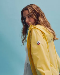 Donzen Jassen & Jacks-JOTT Impermeable Long A Capuche Jaune Clair Copenhagen 627 Soft Yellow