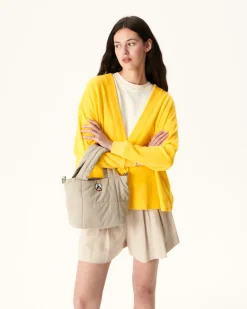 Tassen & Bagage-JOTT Mini Tote-Bag En Coton Gratte Beige Nuna 804 Beige