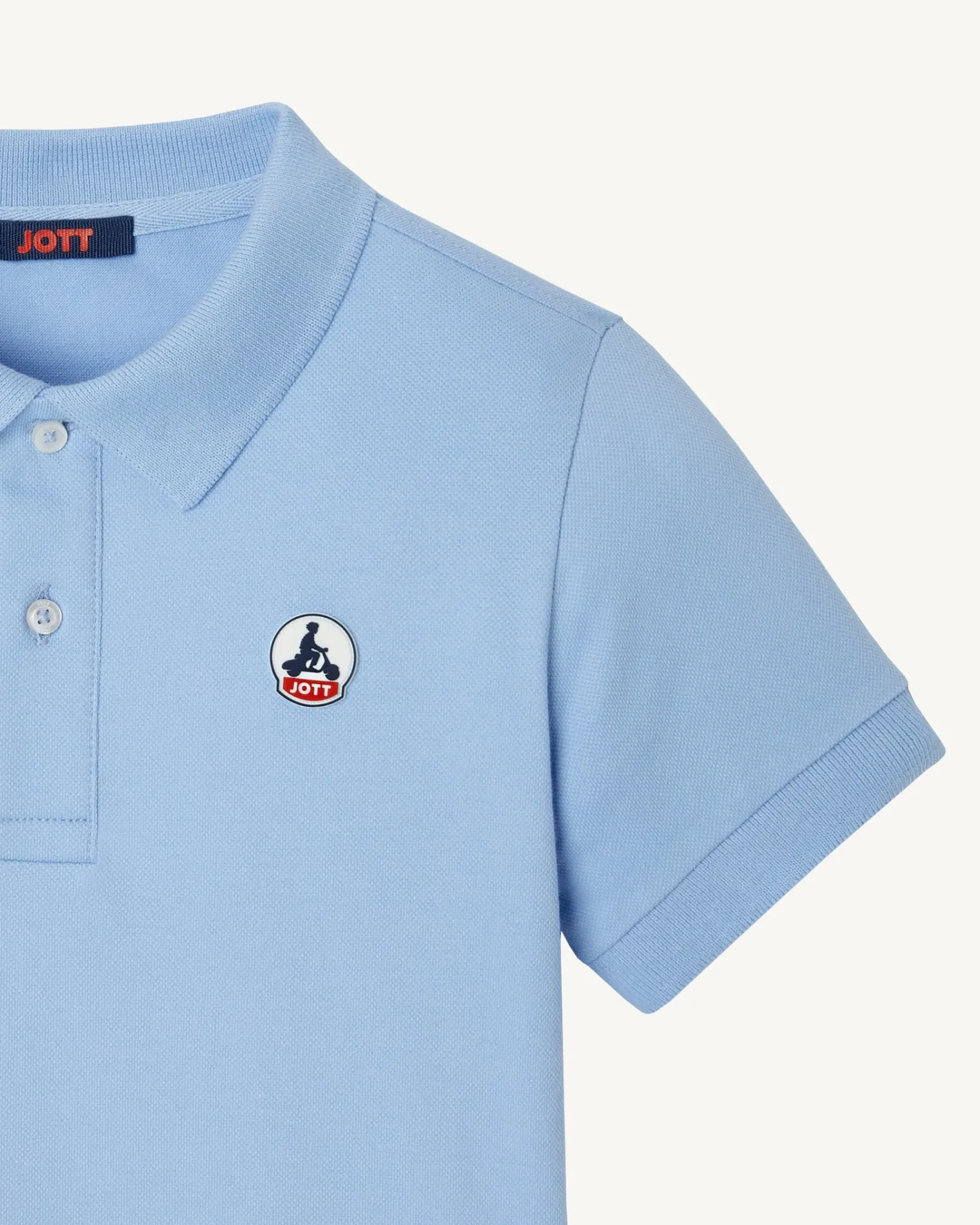 Kleding-JOTT Polo Enfant En Coton Biologique Bleu Clair Salvador 180 Soft Blue