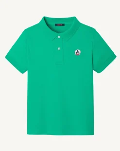 Kleding-JOTT Polo Enfant En Coton Biologique Vert Salvador 243 Poppy Green