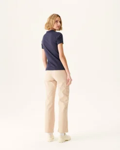 Kleding-JOTT Polo Femme En Coton Biologique Marine Franca 104 Navy