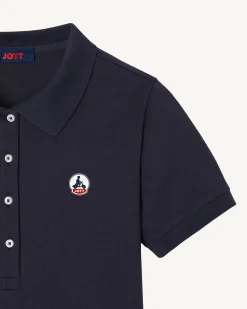 Kleding-JOTT Polo Femme En Coton Biologique Marine Franca 104 Navy