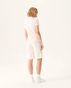Kleding-JOTT Polo Femme En Coton Biologique Rose Clair Franca 463 Soft Pink