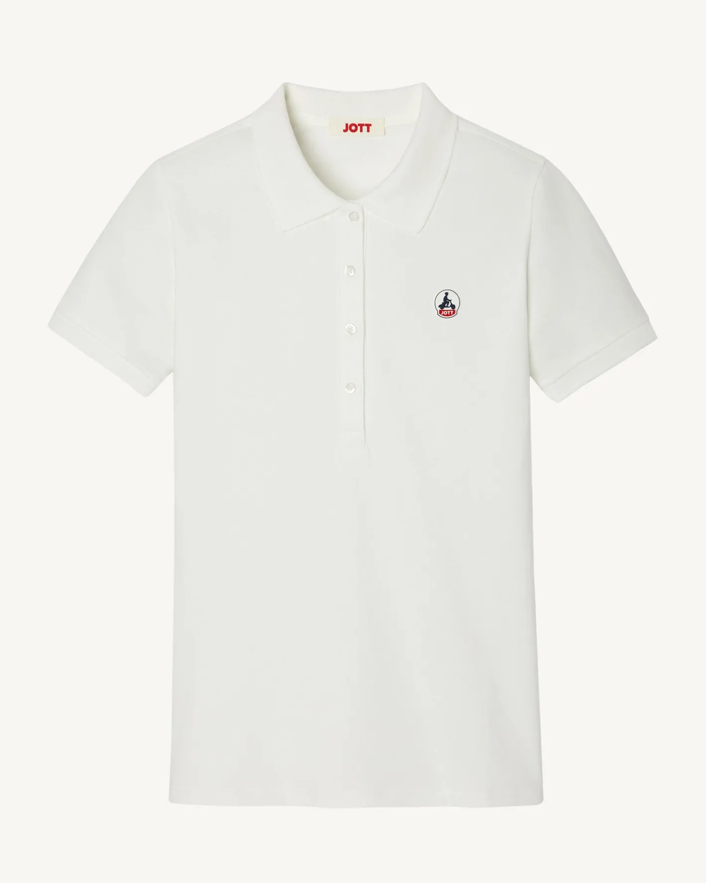 Kleding-JOTT Polo Femme En Coton Biologique Blanc Franca 901 Blanc