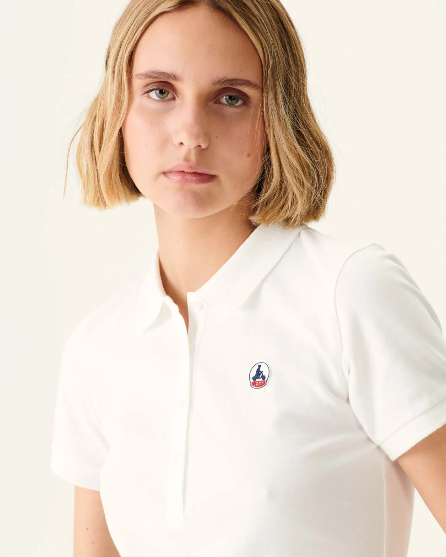 Kleding-JOTT Polo Femme En Coton Biologique Blanc Franca 901 Blanc