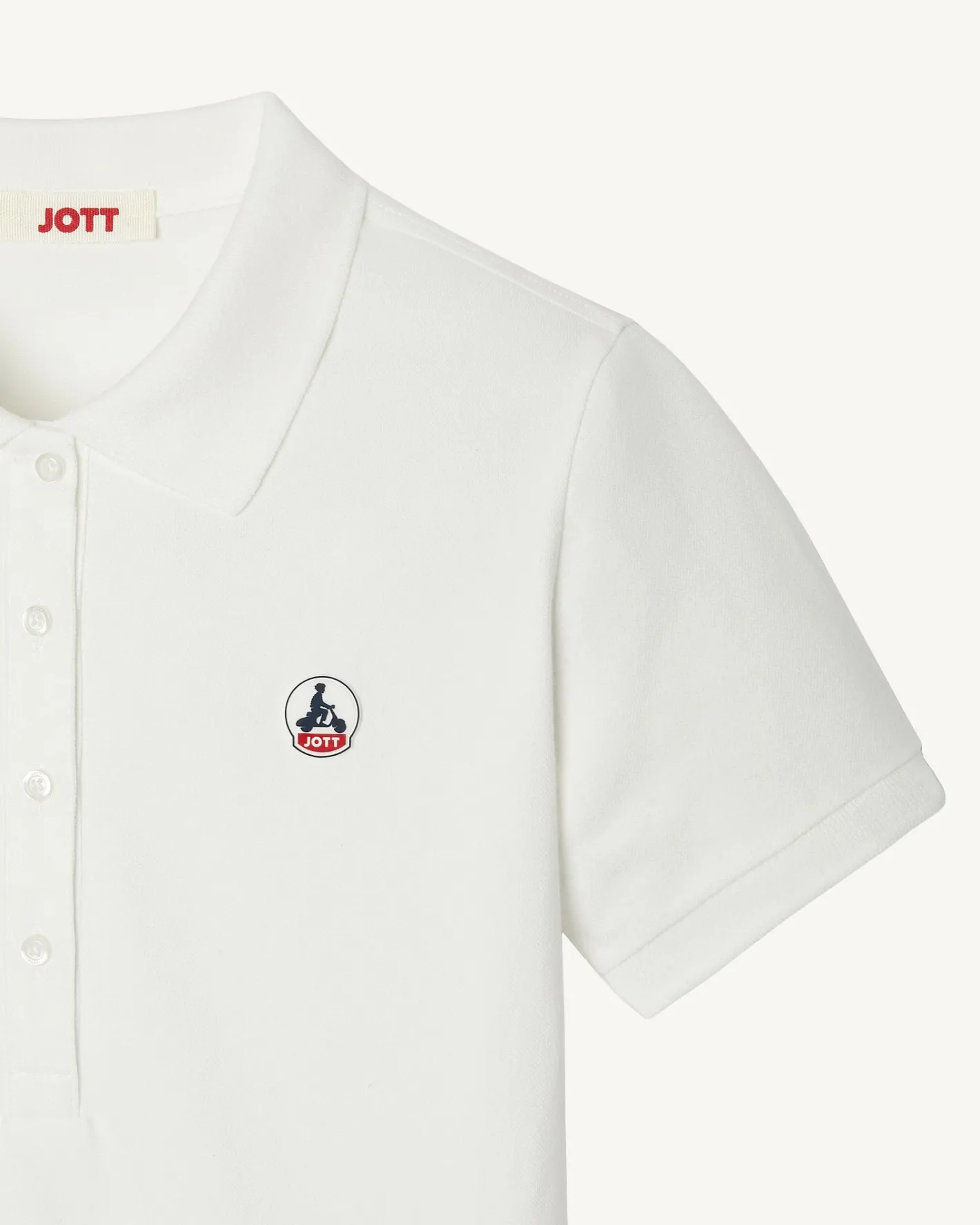 Kleding-JOTT Polo Femme En Coton Biologique Blanc Franca 901 Blanc