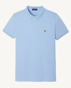 Kleding-JOTT Polo Homme En Coton Biologique Bleu Clair Marbella 180 Soft Blue