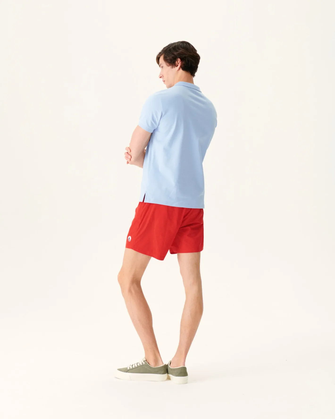 Kleding-JOTT Polo Homme En Coton Biologique Bleu Clair Marbella 180 Soft Blue