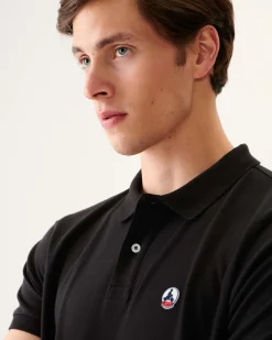 Kleding-JOTT Polo Homme En Coton Biologique Noir Marbella 999 Black