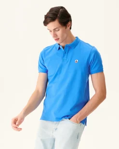 Kleding-JOTT Polo Homme En Coton Biologique Azur Marbella 183 Azure