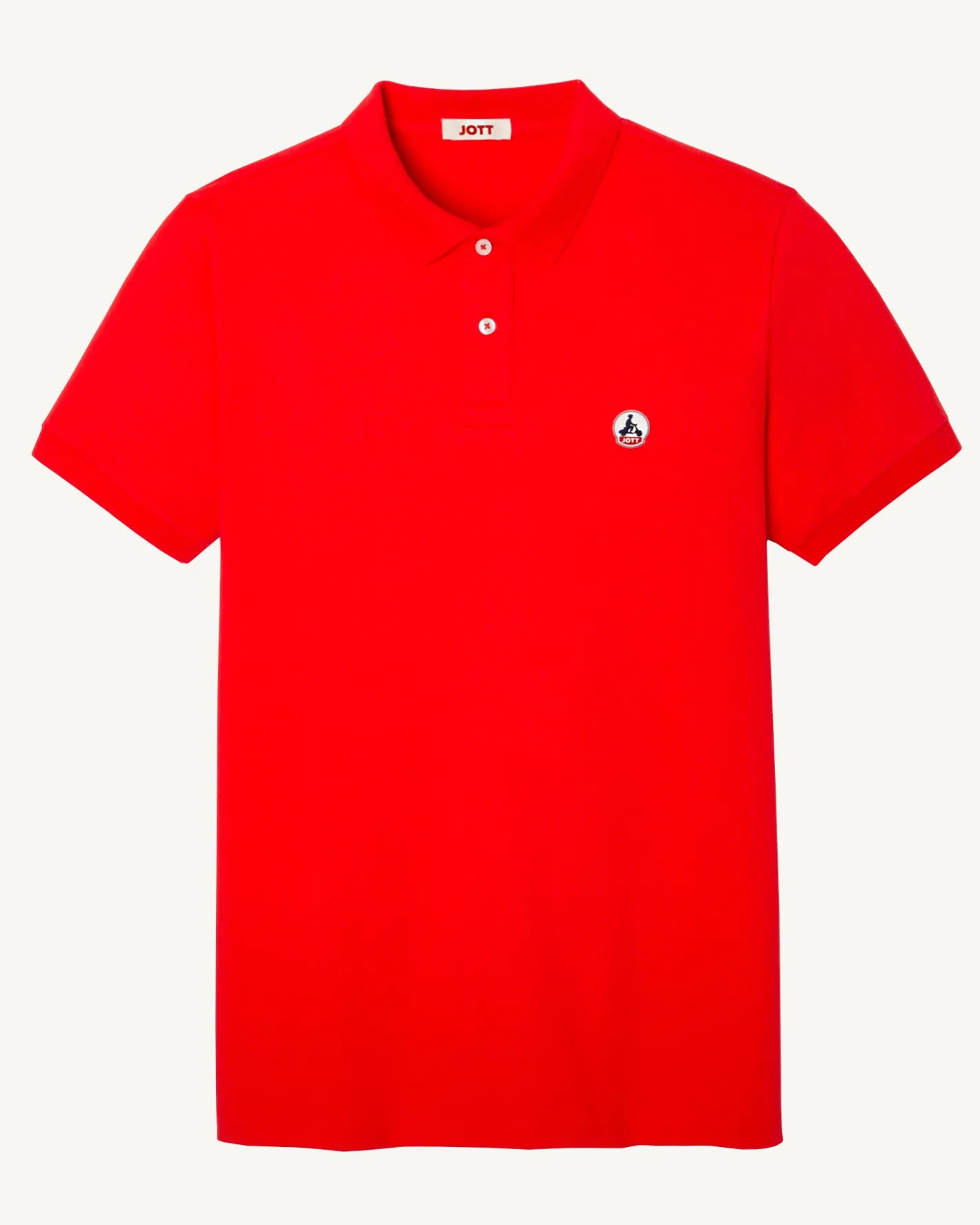 Kleding-JOTT Polo Homme En Coton Biologique Rouge Vif Marbella 318 Fire Red