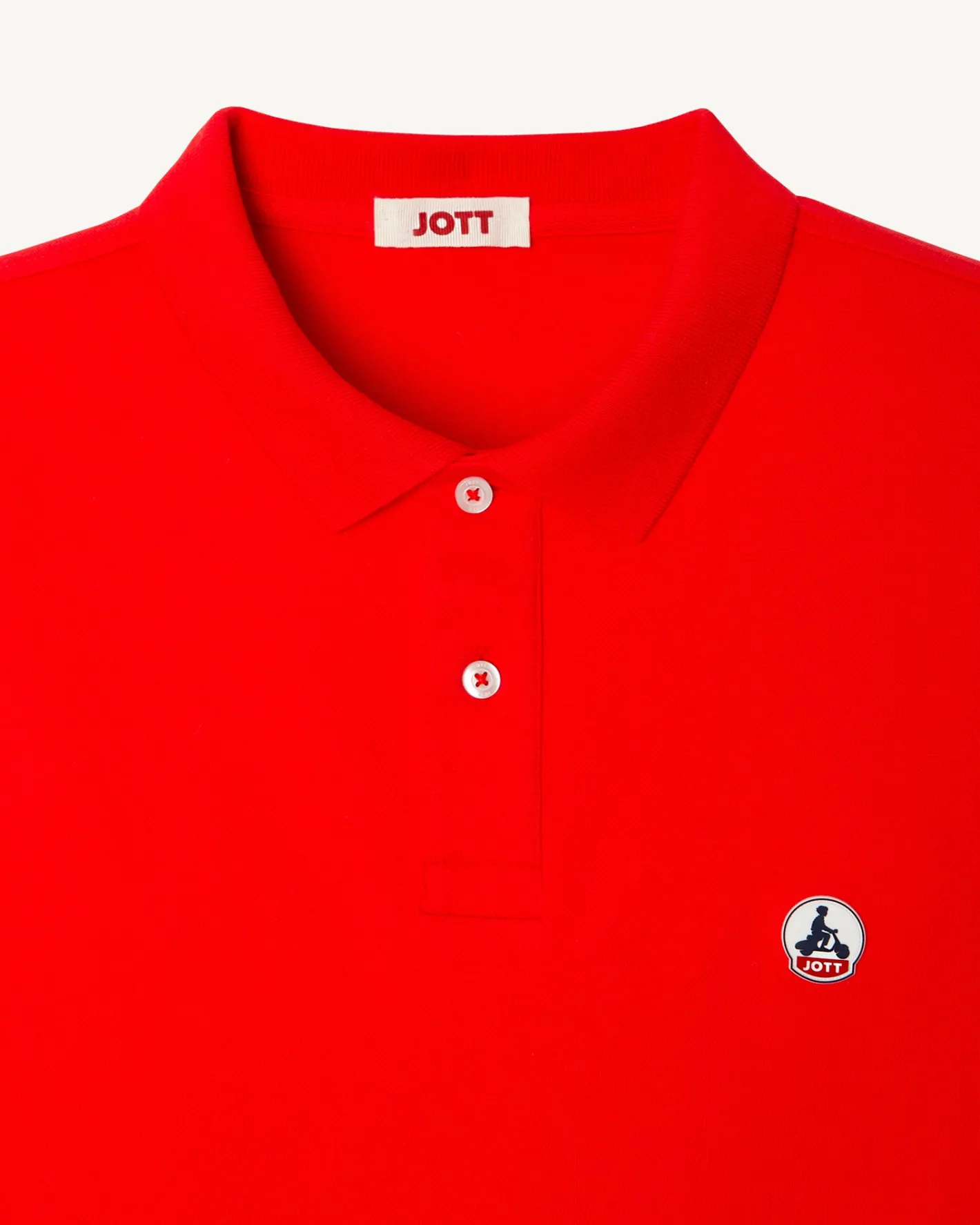 Kleding-JOTT Polo Homme En Coton Biologique Rouge Vif Marbella 318 Fire Red