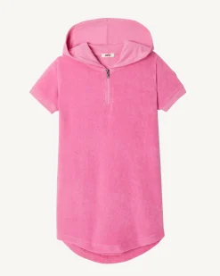 Kleding-JOTT Robe Eponge A Capuche Rose Intense Enfant Mini 457 Wild Rose