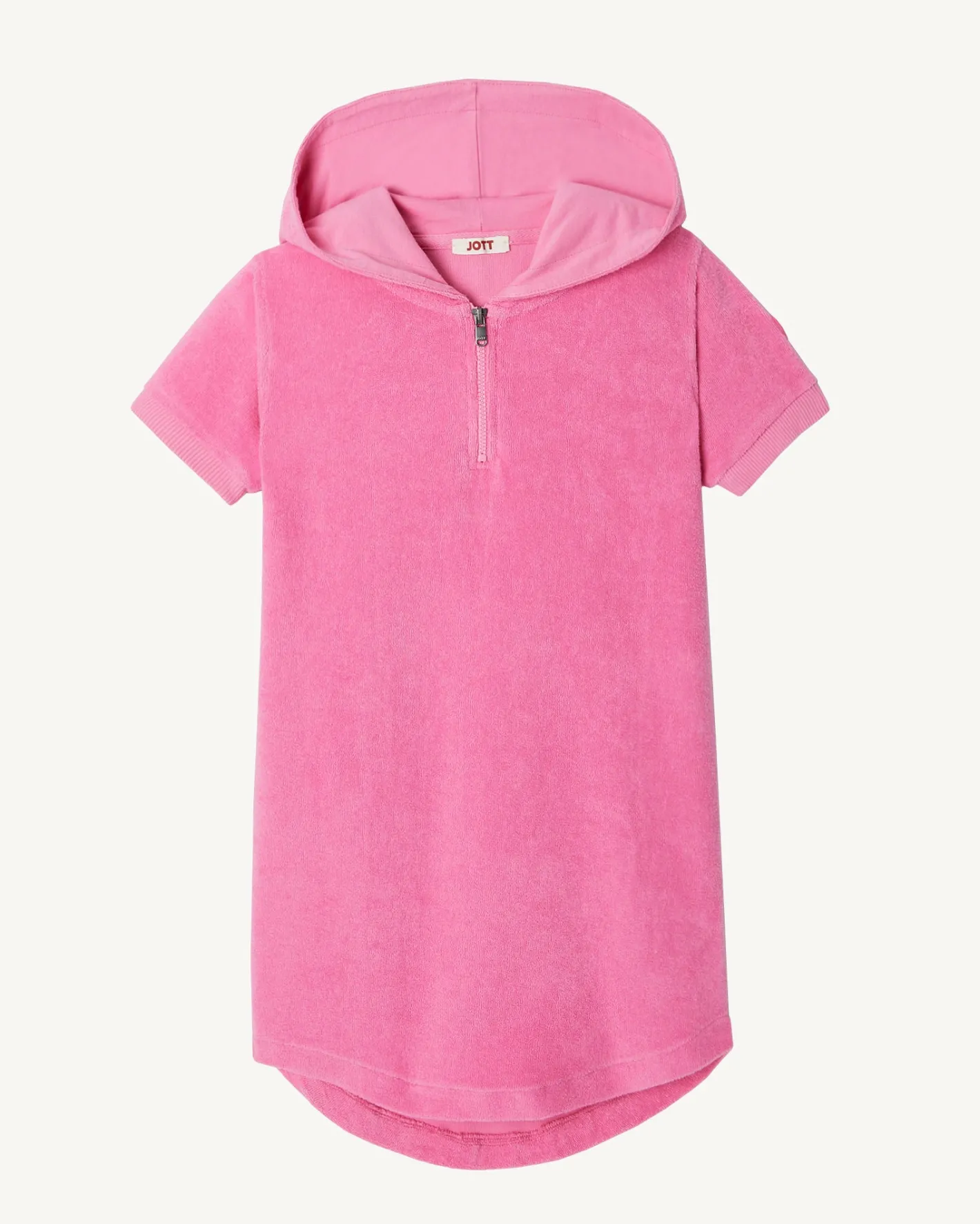 Kleding-JOTT Robe Eponge A Capuche Rose Intense Enfant Mini 457 Wild Rose