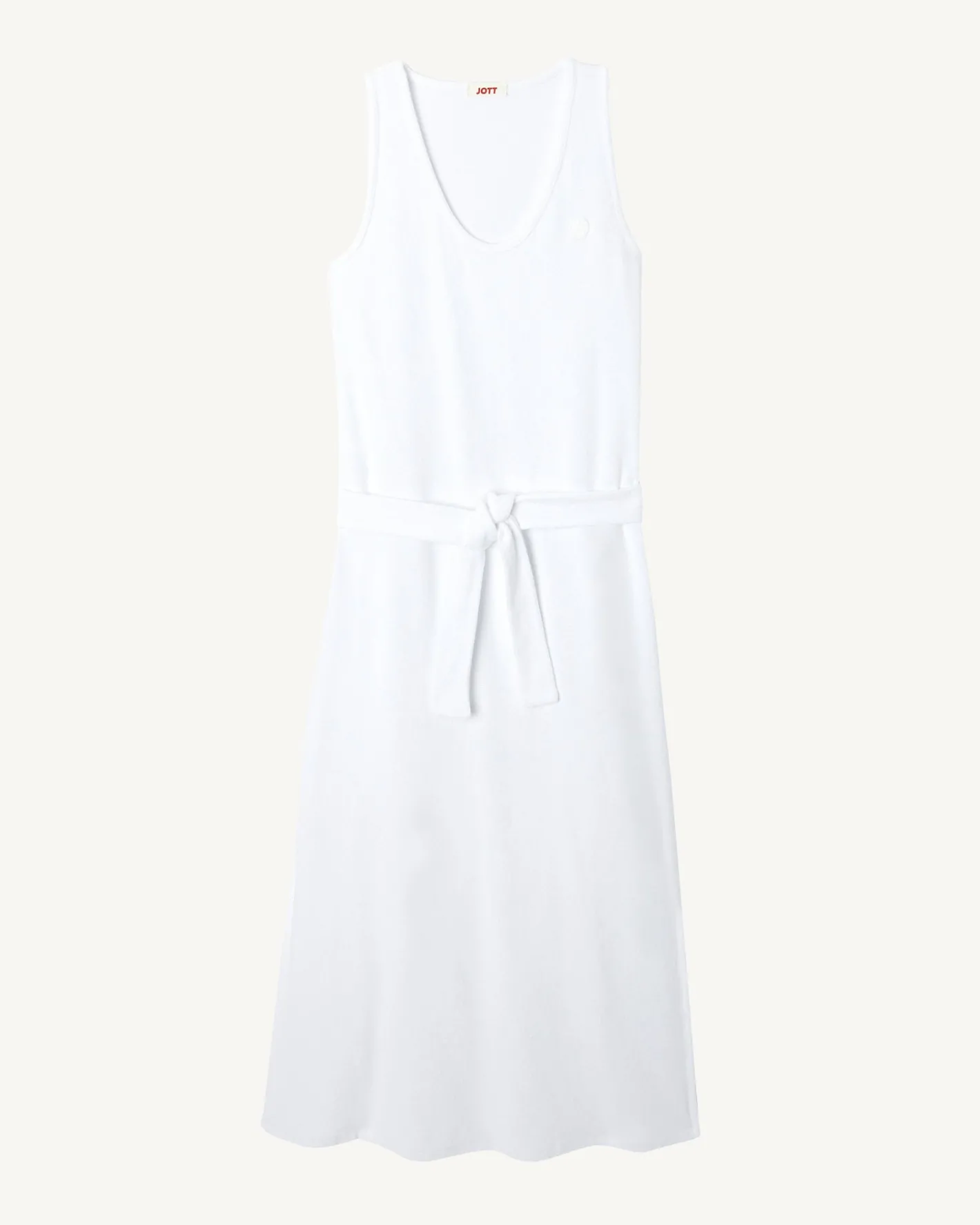 Kleding-JOTT Robe Longue Ceinturee Eponge Blanc Ibiza 901 Blanc
